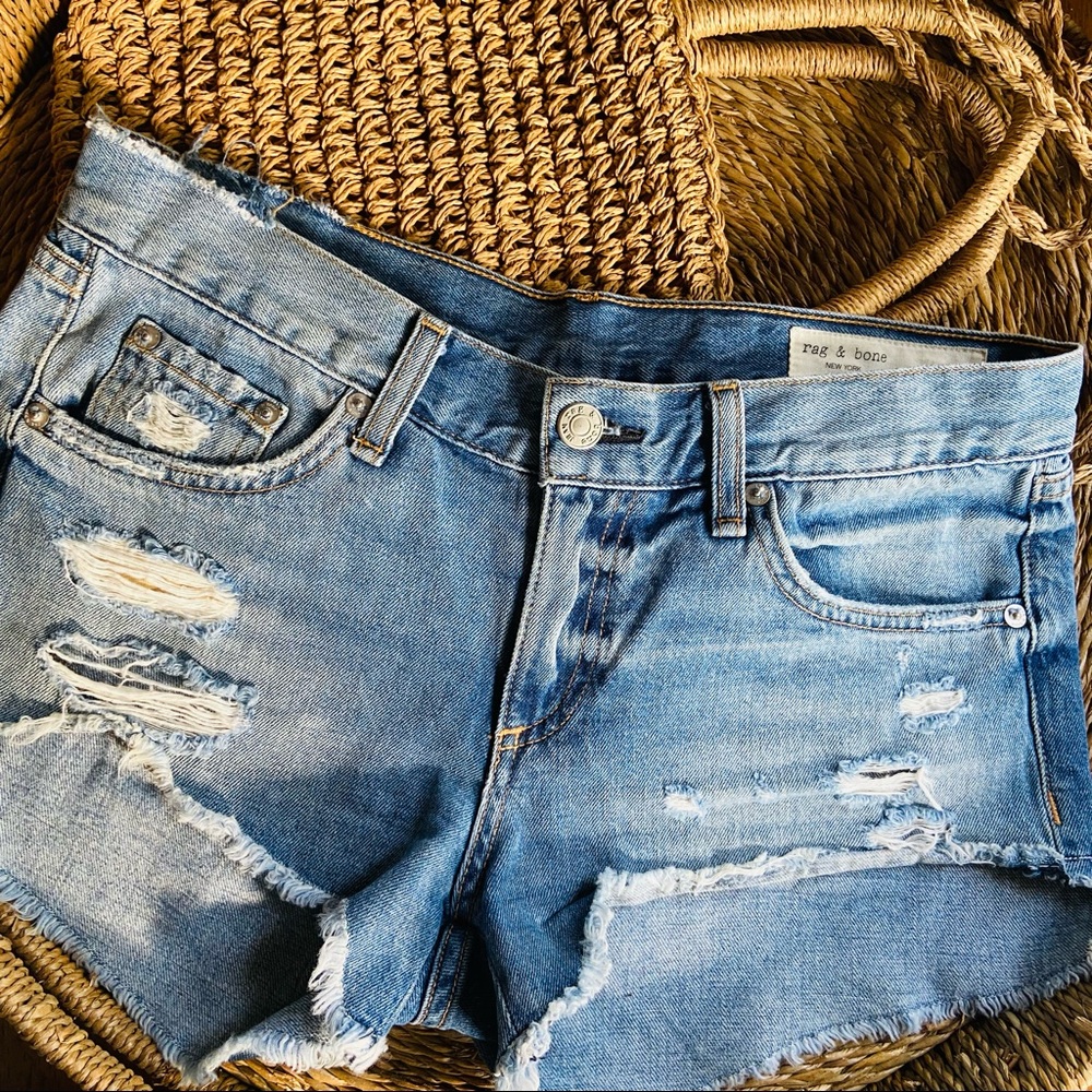 Rag & Bone Cut Off denim Shorts - Picture 6 of 12
